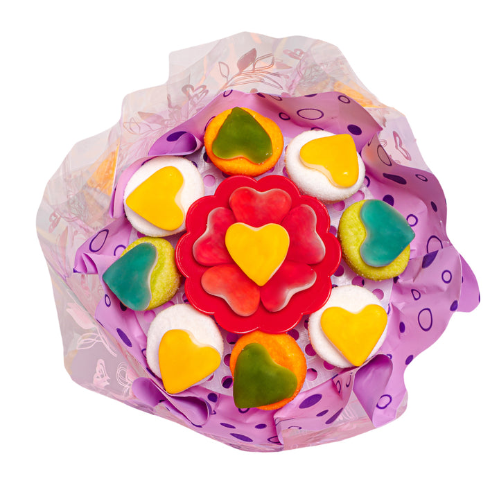 Wunnie Gummy Bouquet, ramo de caramelos gomosos y marshmallow mixtos 162g