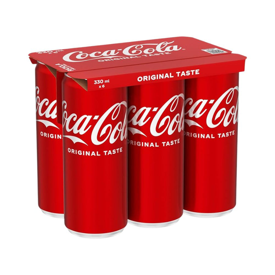 Confezione da 6, bevanda analcolica da 330ml Coca Cola.