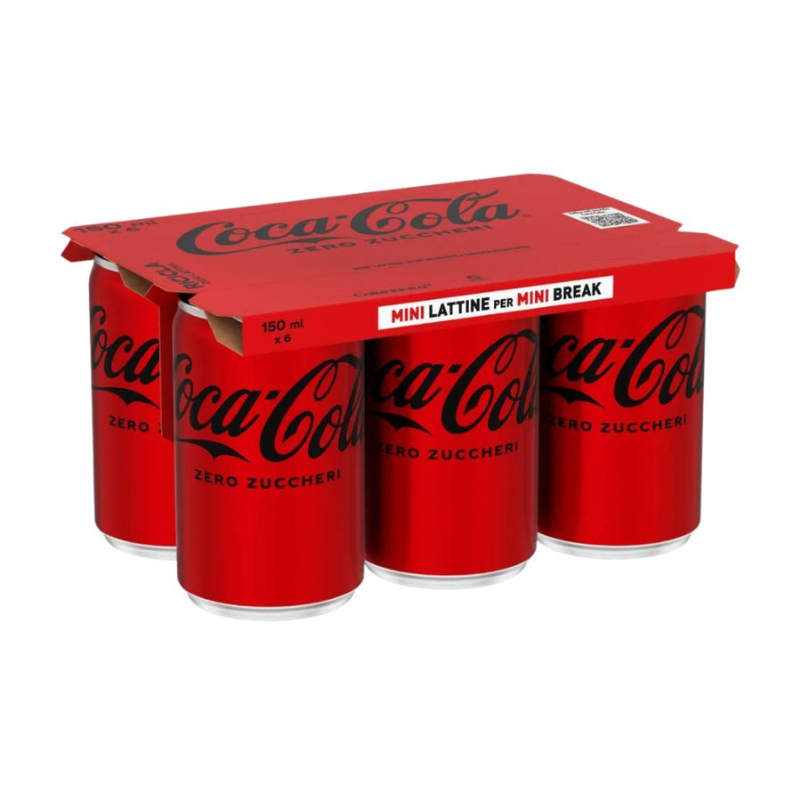 Confezione da 6, bevanda analcolica senza zuccheri da 150ml Coca Cola.