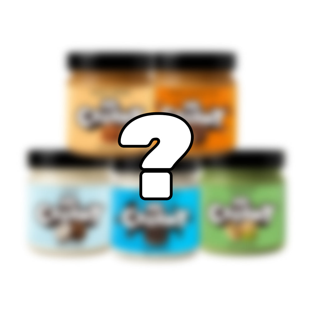 5 confezioni di creme spalmabili da 200g Mr Creamy a sorpresa tra tiramisù, ricotta e pera, babà al rum, delizia al limone, pistacchio e kataifi, cookies and cream, cocco salted, caramel, peanut butter, latte e nocciola, pistacchio