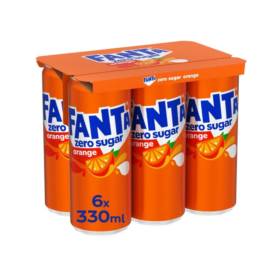 Confezione da 6, bevanda analcolica al gusto di arancia da 330ml Fanta.