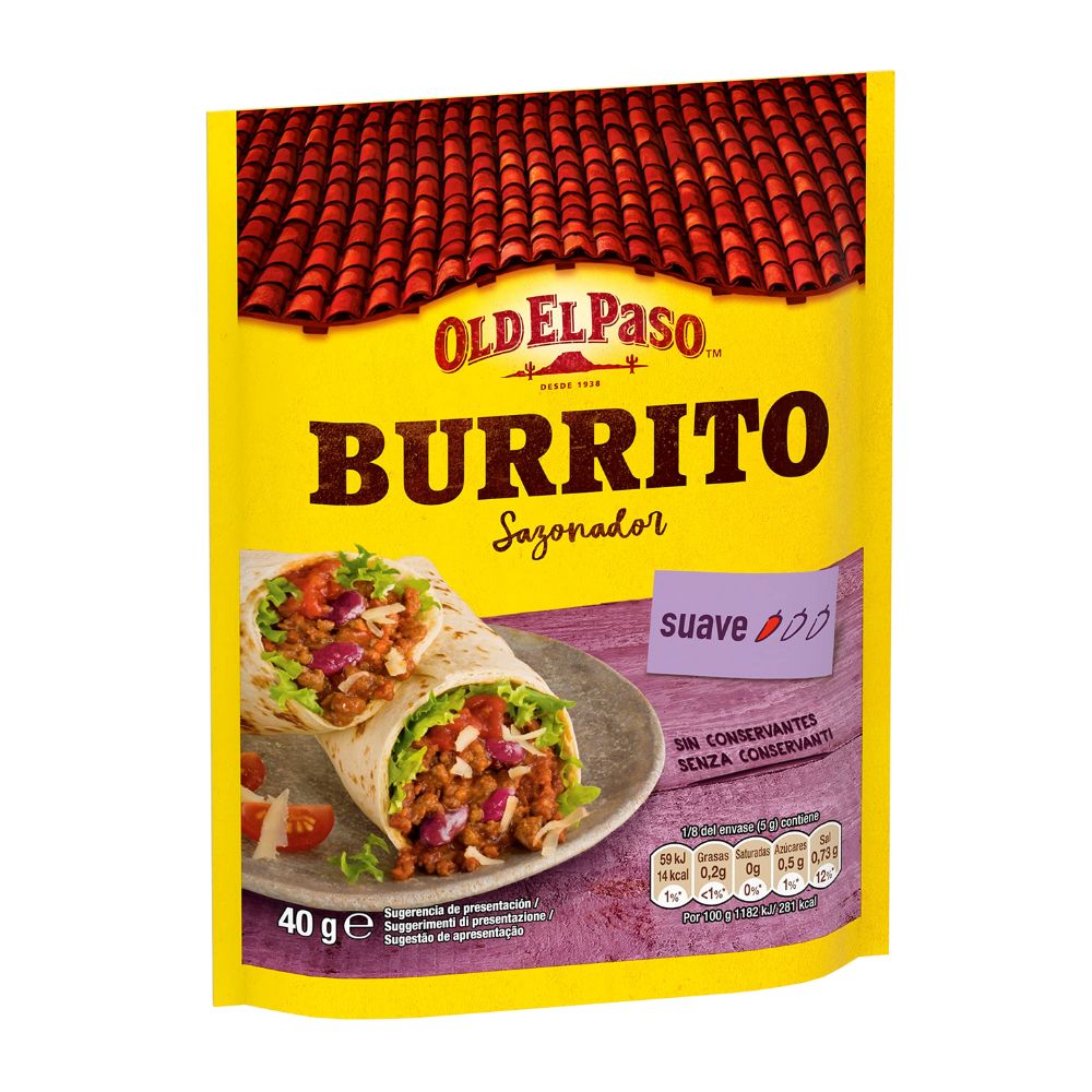 Confezione da 40g, mix di condimento per Burrito Old EL Paso.