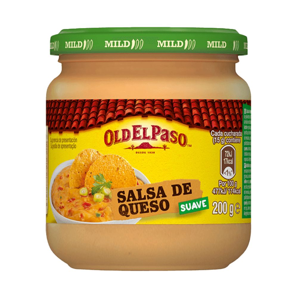 Confezione da 200g salsa di formaggio e peperone rosso Old El Paso.