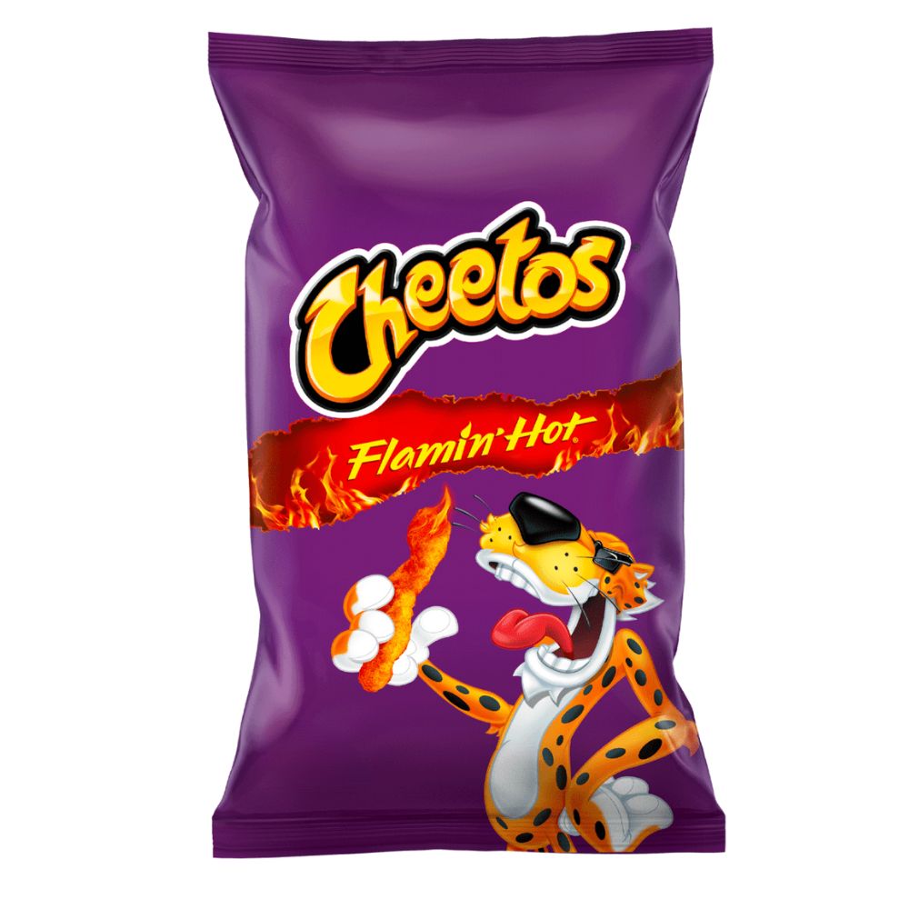 Cheetos Flamin' Hot Crunchy - palitos de maíz con queso picante de 80g ...