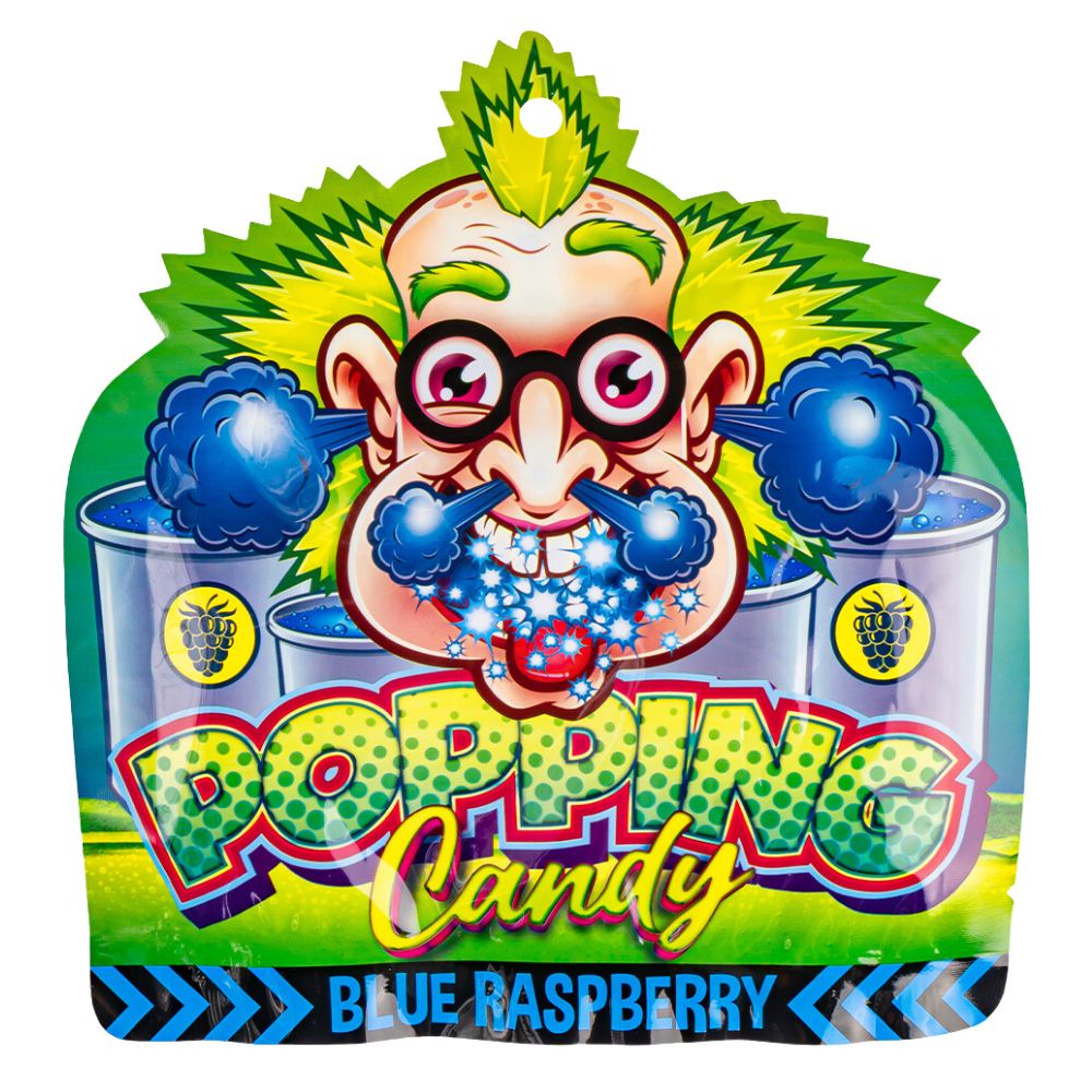 Dr. Sour Popping Candy Blue Raspberry - caramelos efervescentes