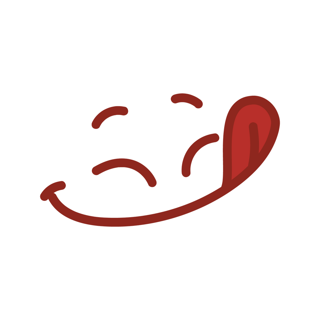 icona faccina con lingua golosa