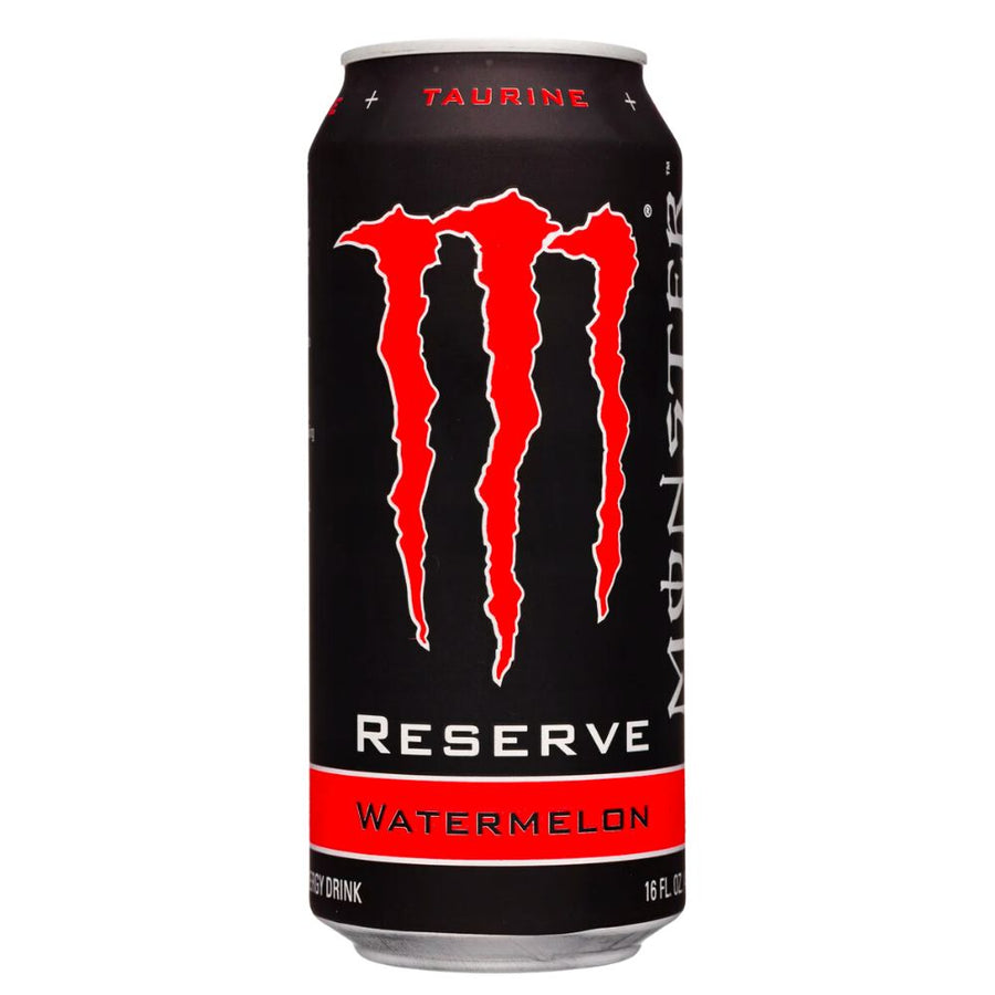 Confezione da 473ml di energy drink all'anguria Monster Reserve Watermelon
