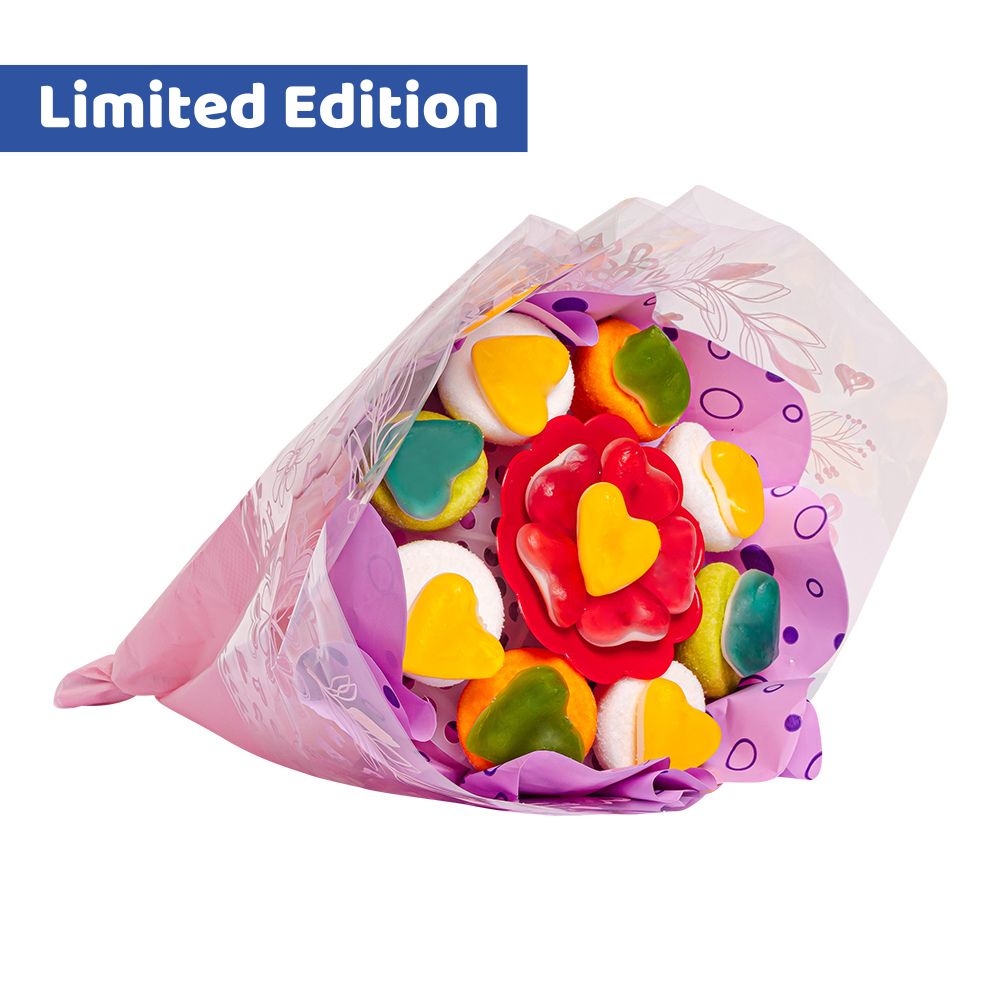 Wunnie Gummy Bouquet, ramo de caramelos gomosos y marshmallow mixtos 162g