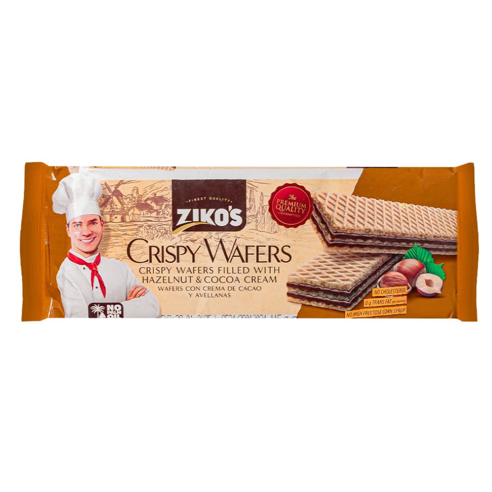 Confezione da 115g di wafer con cioccolato Ziko's Crispy Wafer