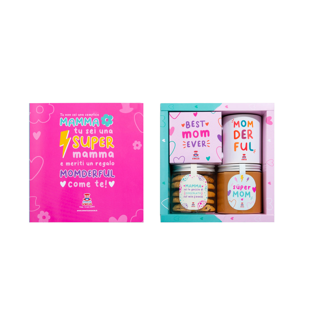 Snack Box - Edición Mamá + Regalo de Mamá Box + Candy Box - Edición Súper Mamá de 1kg como sorpresa