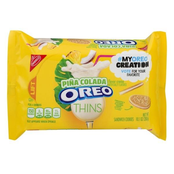 Oreo Piña Colada Thins, biscotti a menta e vaniglia da 287g (1954236203105)