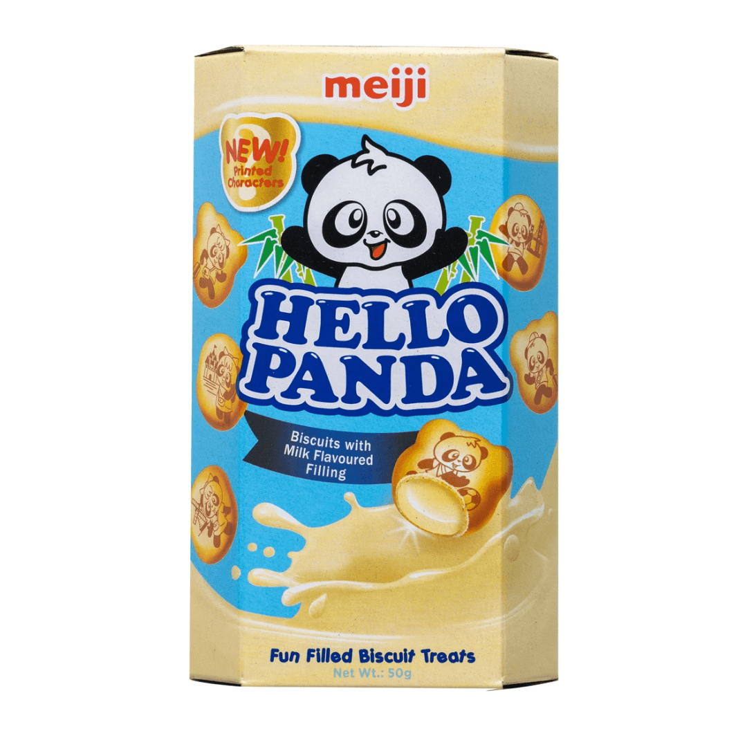 Hello Panda Milk Flavored, biscotti a forma di panda ripieni di crema al latte da 50g