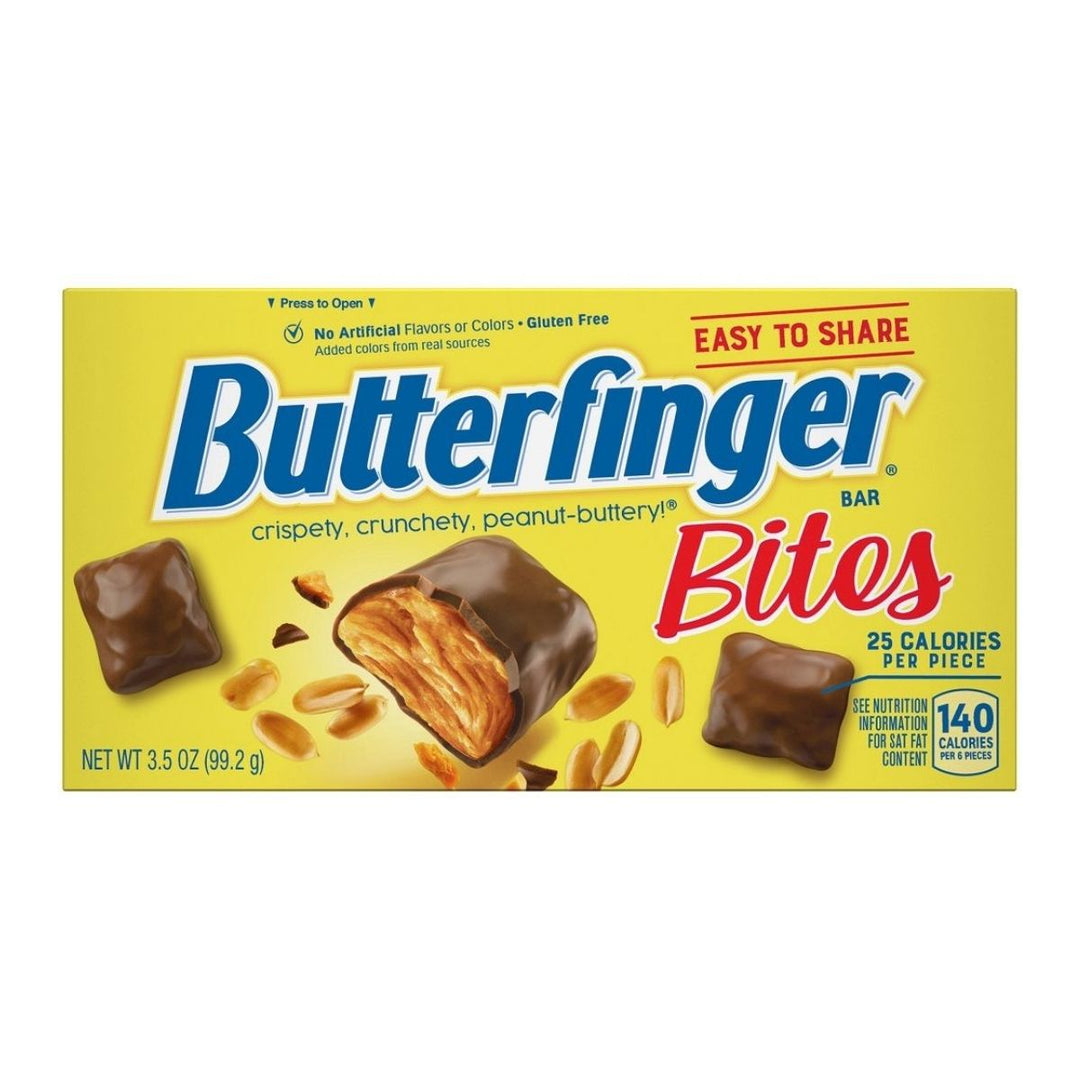 Butterfinger Bites, mini barras de chocolate rellenas de mantequilla de maní crujiente de 99g