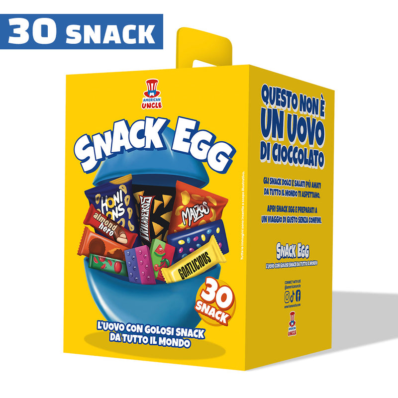 American Uncle Snack Egg L, huevo de 30 snack dulces y salados de sorpresa 