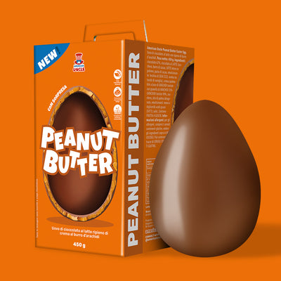 American Uncle Peanut Butter Easter Egg, huevo de Pascua de chocolate con leche relleno de crema de mantequilla de maní de 450 g 