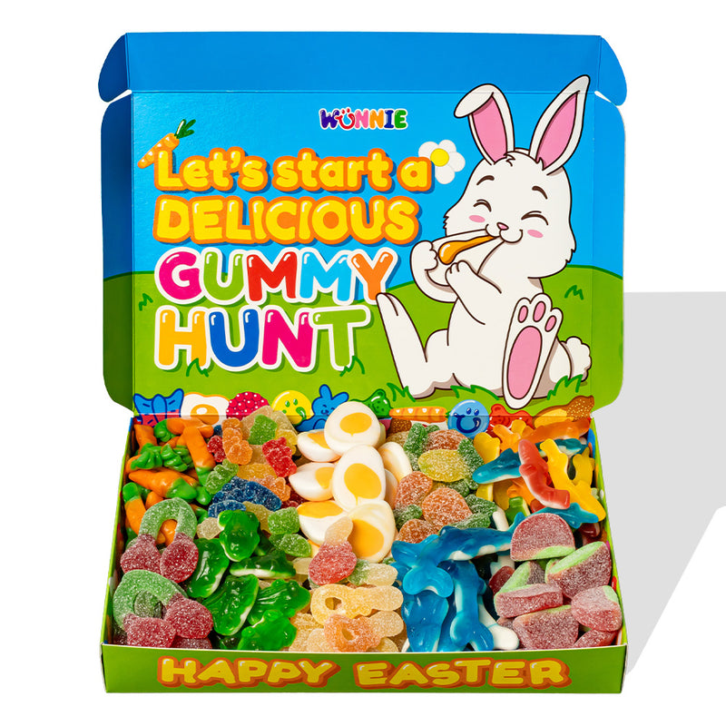 Wunnie box “Feliz Pascua”, la Candy box para componer con tus gomitas favoritas - 1 kg 