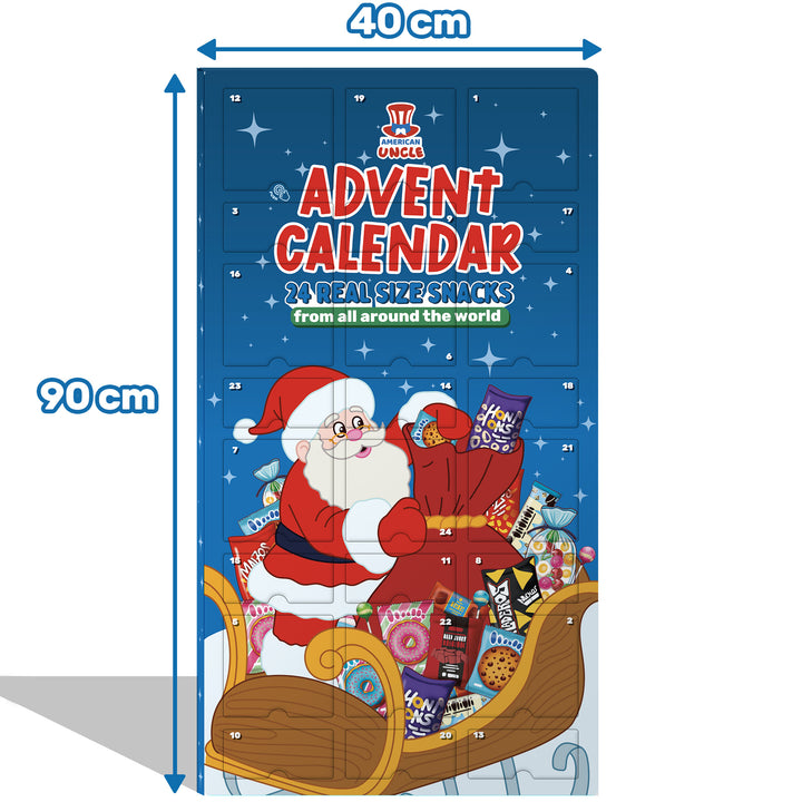 [GLUTEN FREE] Calendario de Adviento XXL, caja de 24 snack SIN GLUTENdulces y salados sorpresa a tamaño real 