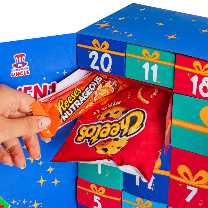 Calendario de Adviento Especial 2024, caja de +24 snack dulces y salados sorpresa 