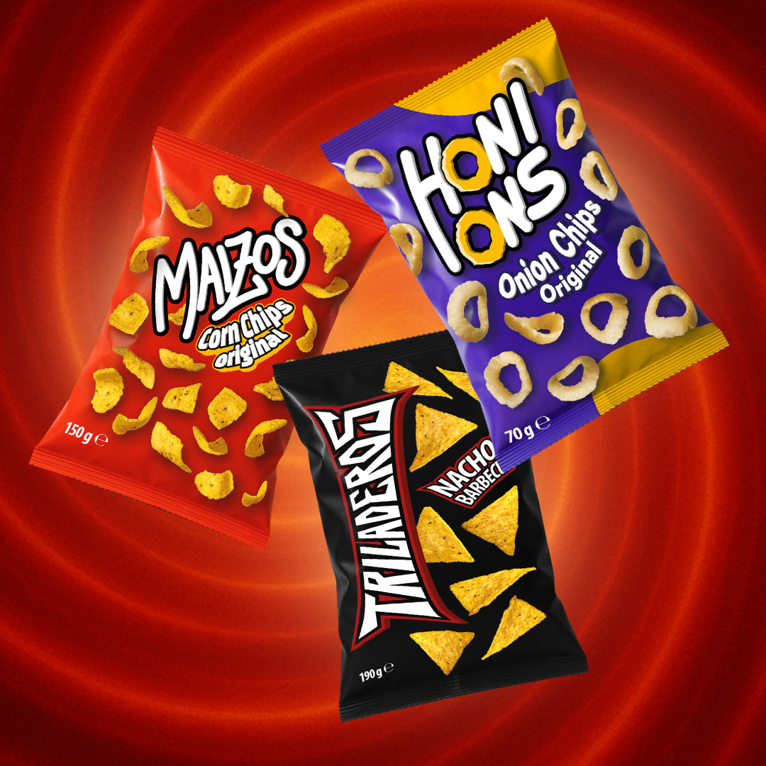 Honions & Friends Big , 1 Honions 70 g + 1 Maizos de 150 g + 1 Triladeros de 190 g 