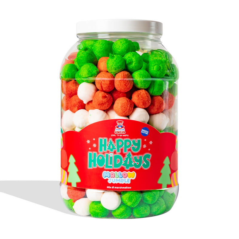 Mallow Jumble "Happy Holidays", tarro de malvaviscos para crear con tus sabores favoritos