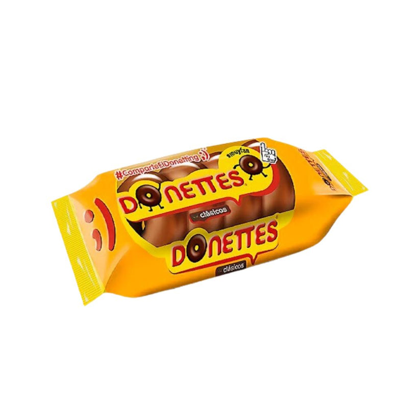 Confezione da 92g di merendine ricoperte di cioccolato Donettes.