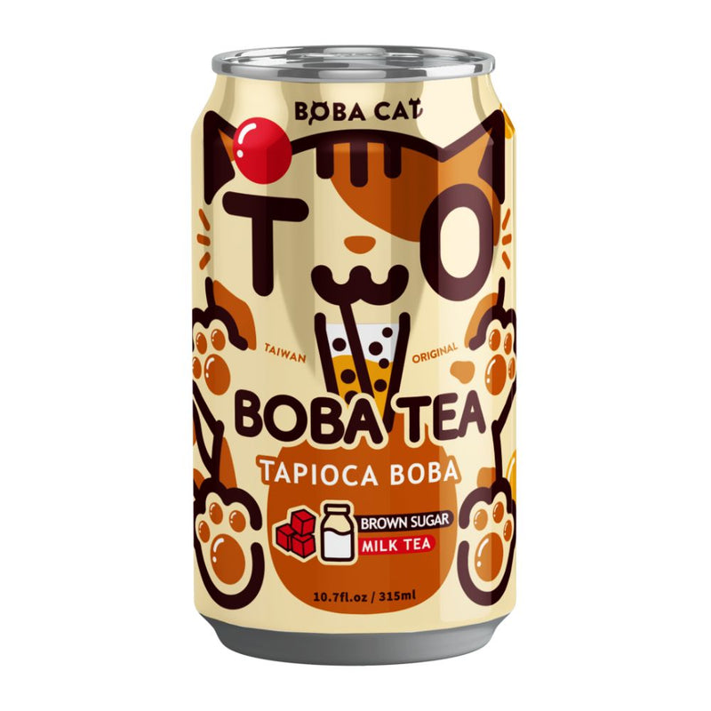 Confezione da 315 ml, bubble tea al latte con zucchero di canna Boba Cat.