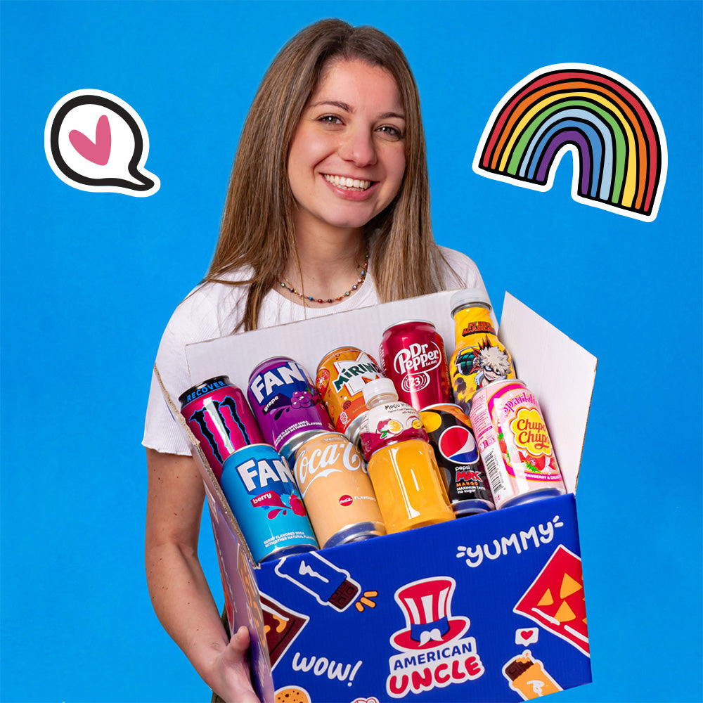 Snack box bebidas de al menos 10 refrescos internacionales 