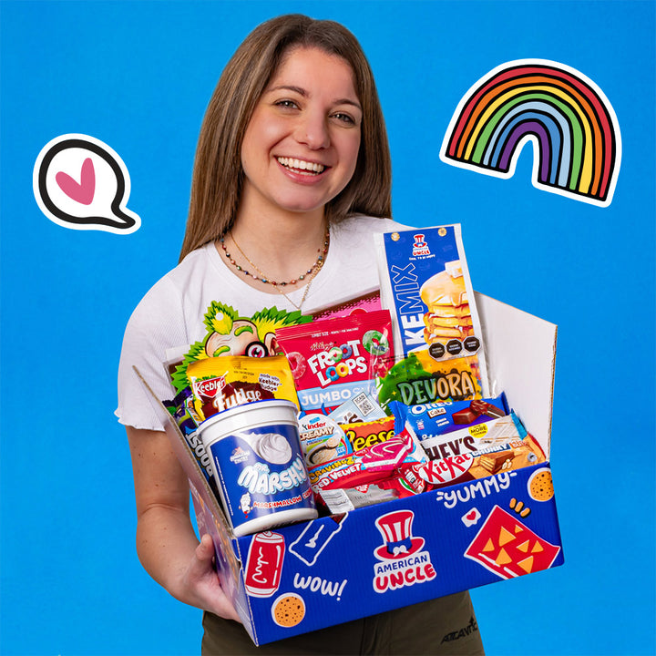Snack box dulce de al menos 20 productos internacionales 