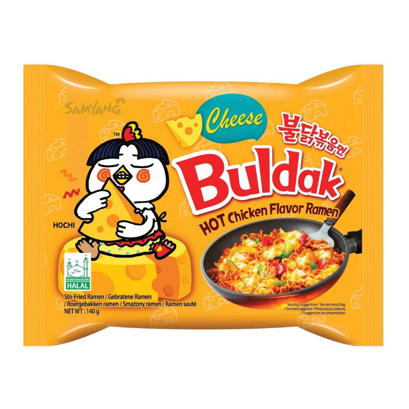 Confezione da 140g di ramen al pollo piccante Buldak Hot Chicken Flavor Cheese