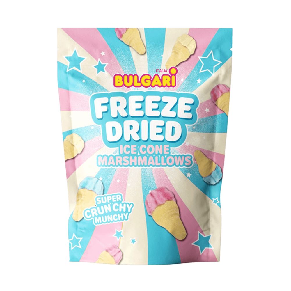 Bulgari Freeze Dried Ice Cone Marshmallow, marshmallow liofilizado en forma de cono de helado de 40g 
