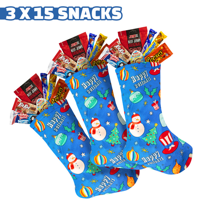 3x Calcetines de la Epifanía con al menos 15 productos dulces y salados 