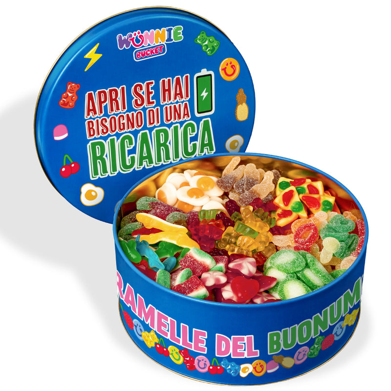 Wunnie Bucket, lata de caramelos gomosos de 3kg para armar con tus sabores favoritos