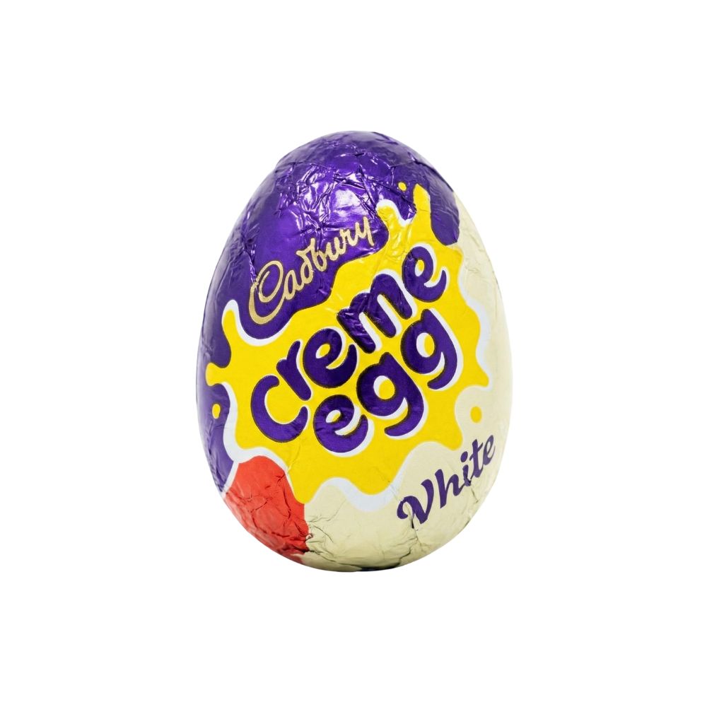 Cadbury White Creme Egg Single - uovo di cioccolato bianco 40g