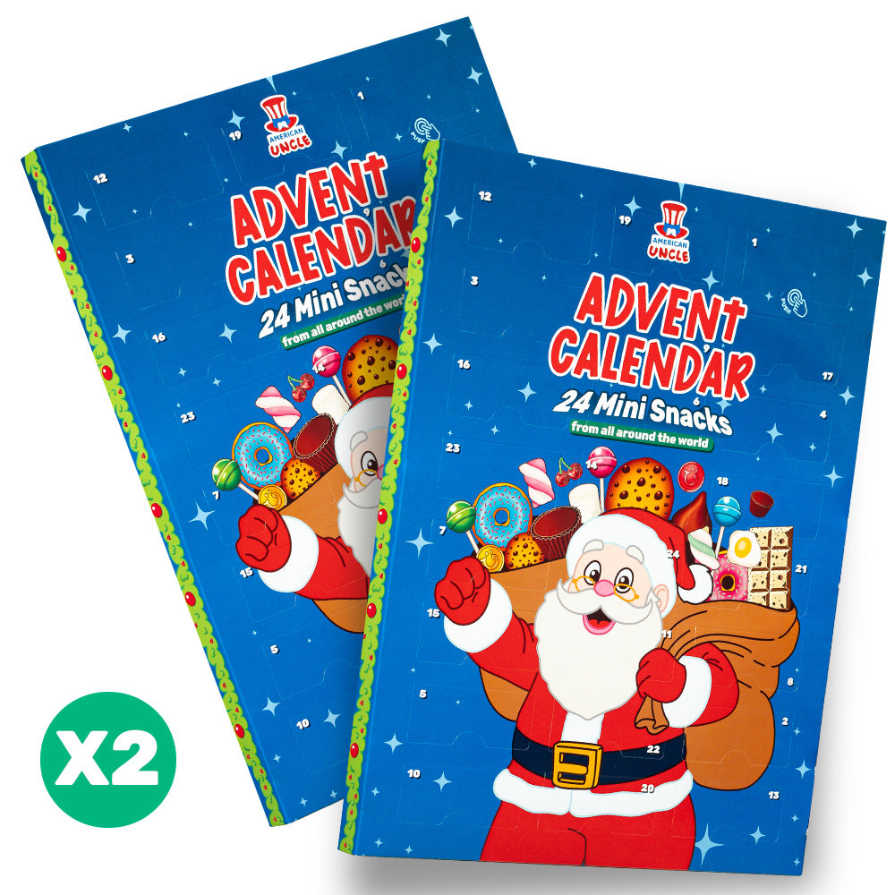 2x Calendario de Adviento Miniaturas, caja de 24 snack dulces sorpresa en formato mini 