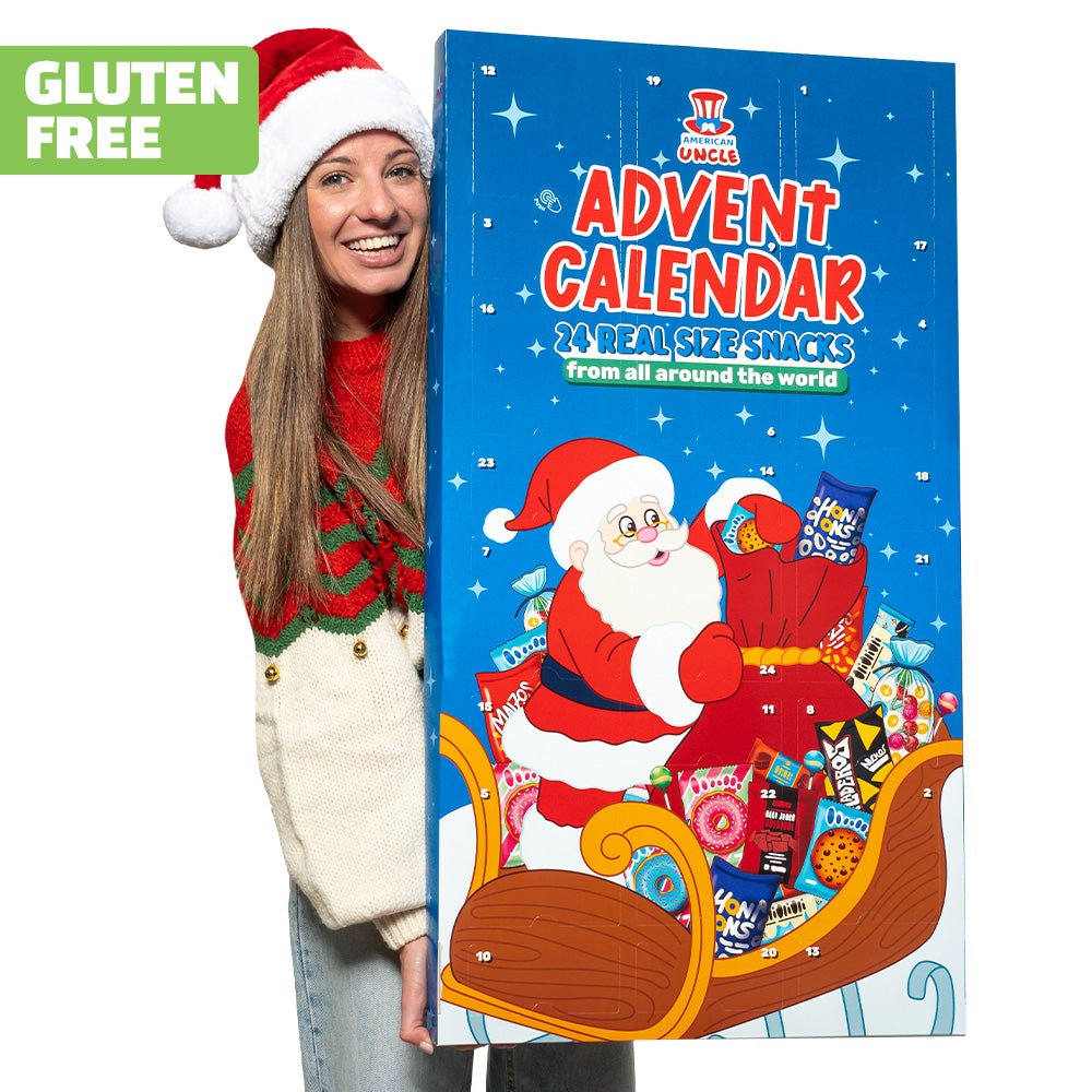 [GLUTEN FREE] Calendario de Adviento XXL, caja de 24 snack SIN GLUTENdulces y salados sorpresa a tamaño real 