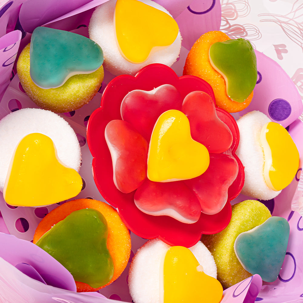 Wunnie Gummy Bouquet, ramo de caramelos gomosos y marshmallow mixtos 162g 