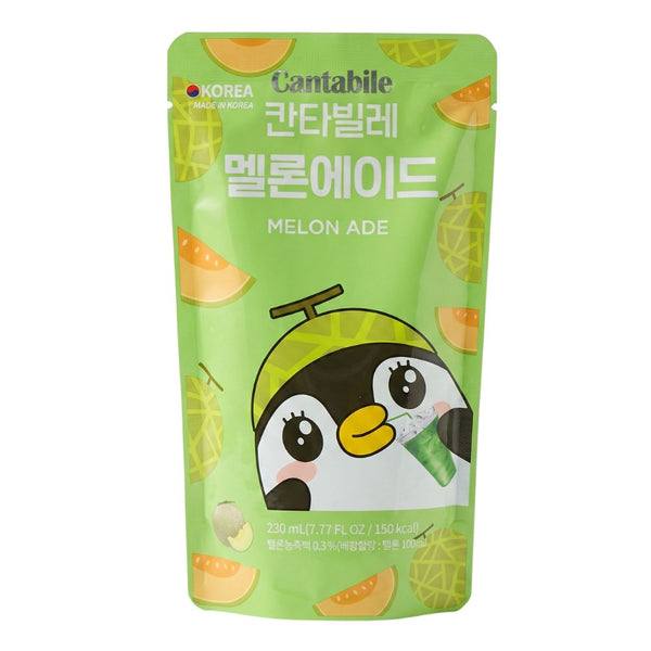 Cantabile Melon Ade, bebida con sabor a melón cantalupo de 230 ml 