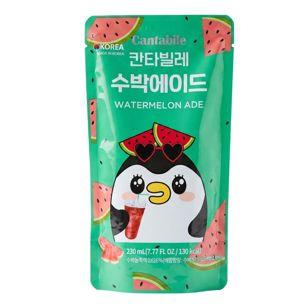 Cantabile Watermelon Ade, bebida con sabor a sandía de 230 ml 