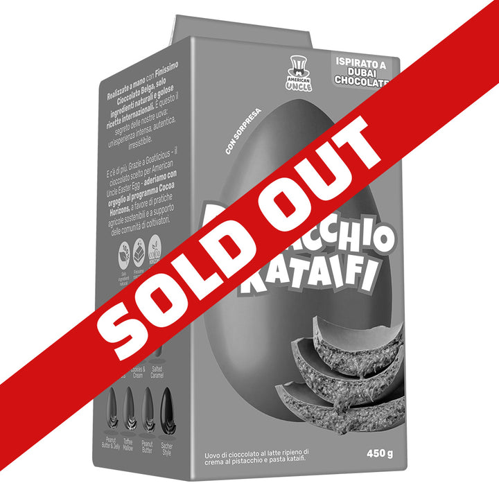 AU Huevo de Pascua de Pistacho & Kataifi, huevo de chocolate con leche relleno de crema de Pistacho y Kataifi de 450 g 