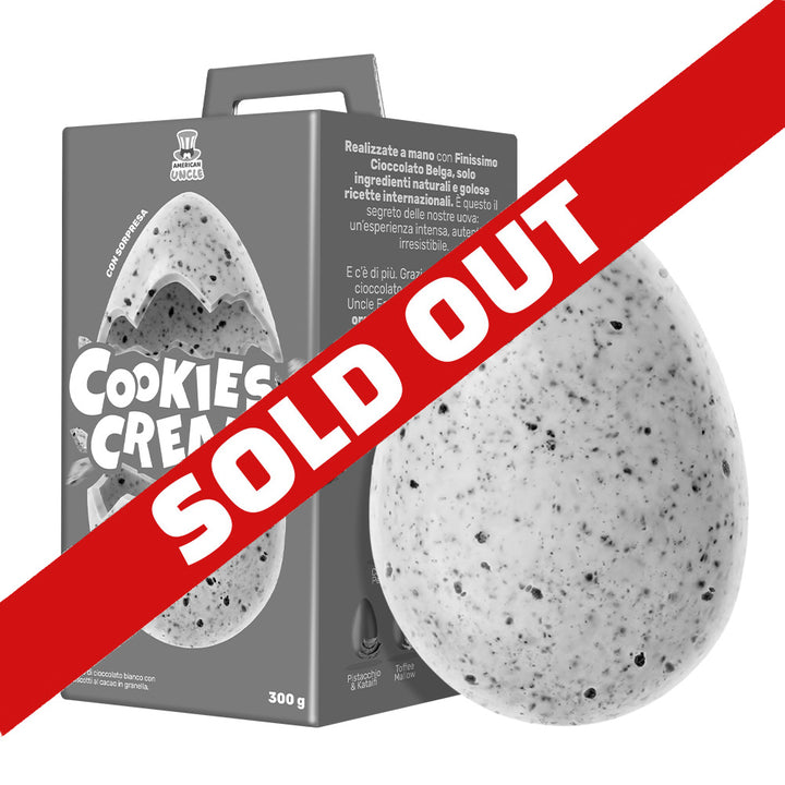 AU Cookies & Cream Easter Egg, huevo de Pascua de chocolate blanco con galleta de cacao en trozos de 300 g 