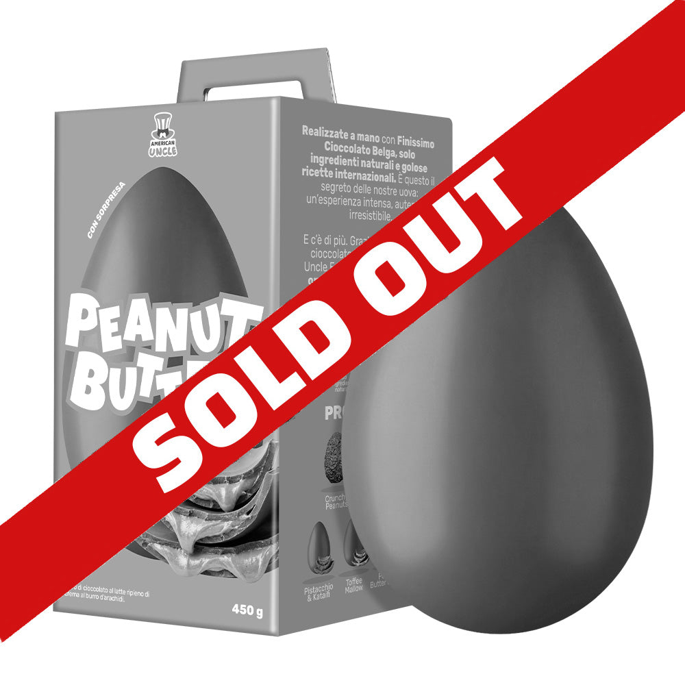 AU Huevo de Pascua de mantequilla de maní, huevo de Pascua de chocolate con leche relleno de crema de mantequilla de maní de 450 g 