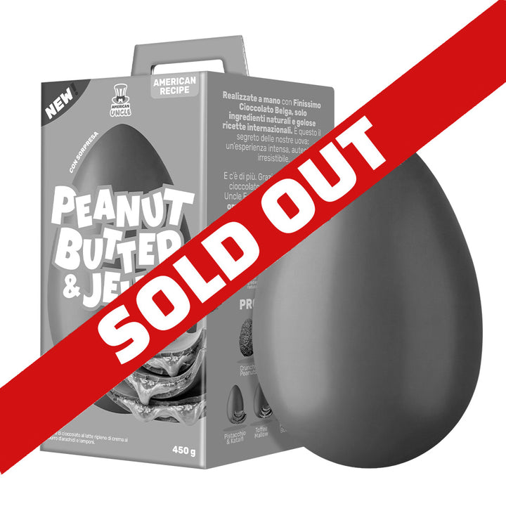 AU Huevo de Pascua de mantequilla de maní y mermelada, huevo de Pascua de chocolate con leche relleno de crema de mantequilla de maní y frambuesas de 450 g 