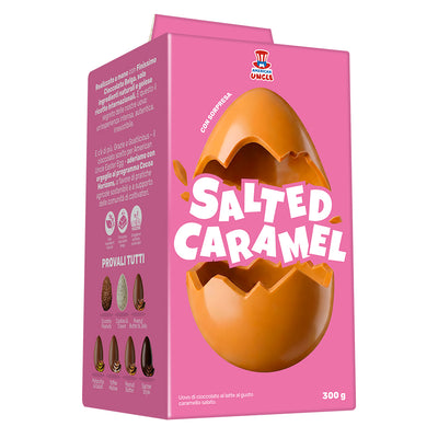 Huevo de Pascua de 300g de chocolate y caramelo salado, American Uncle Huevo de Caramelo Salado