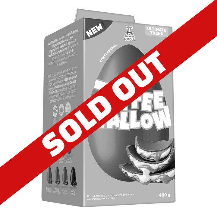 AU Toffee Mallow Huevo de Pascua, huevo de Pascua de chocolate con leche relleno de crema de marshmallow y caramelo de 450 g 