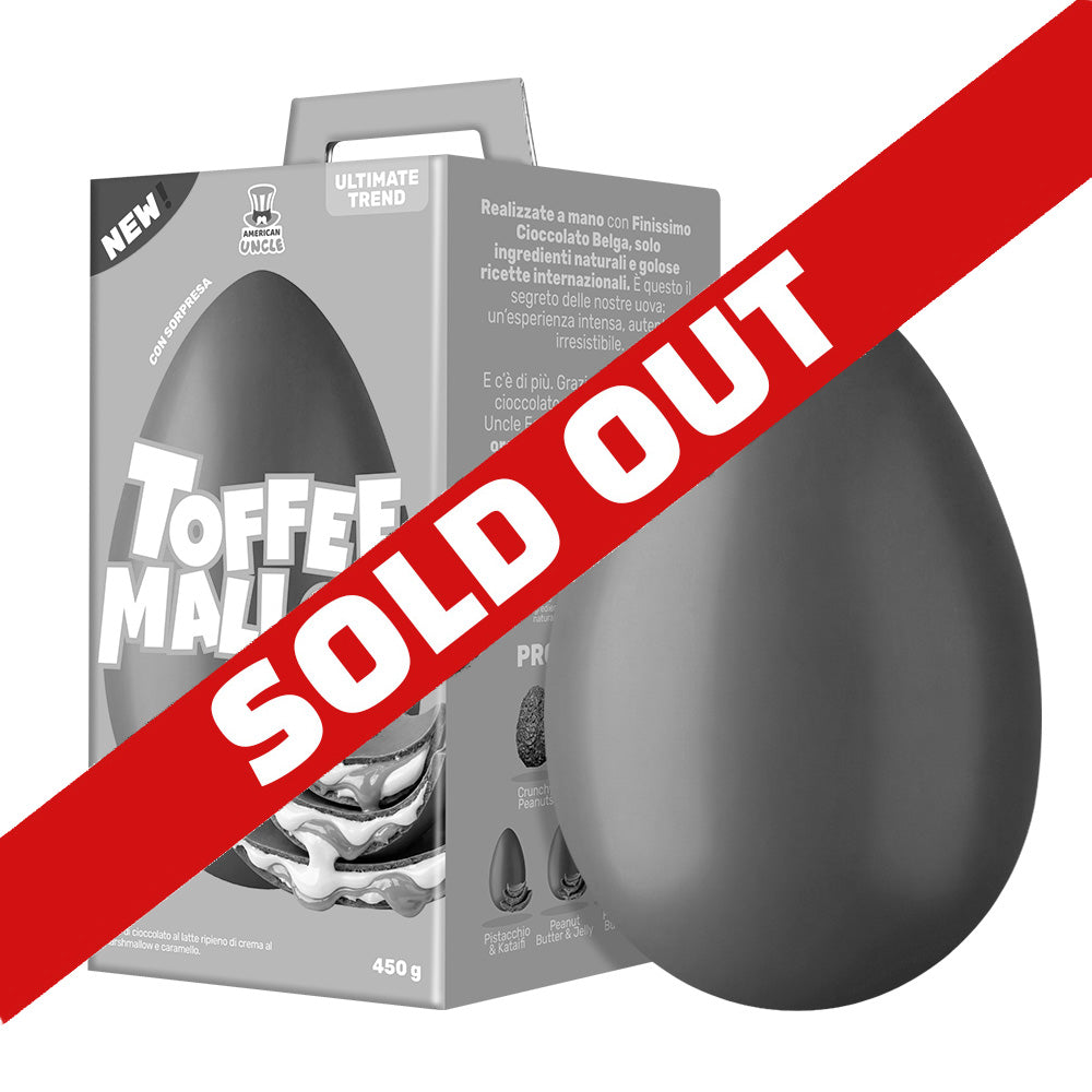 AU Toffee Mallow Huevo de Pascua, huevo de Pascua de chocolate con leche relleno de crema de marshmallow y caramelo de 450 g 