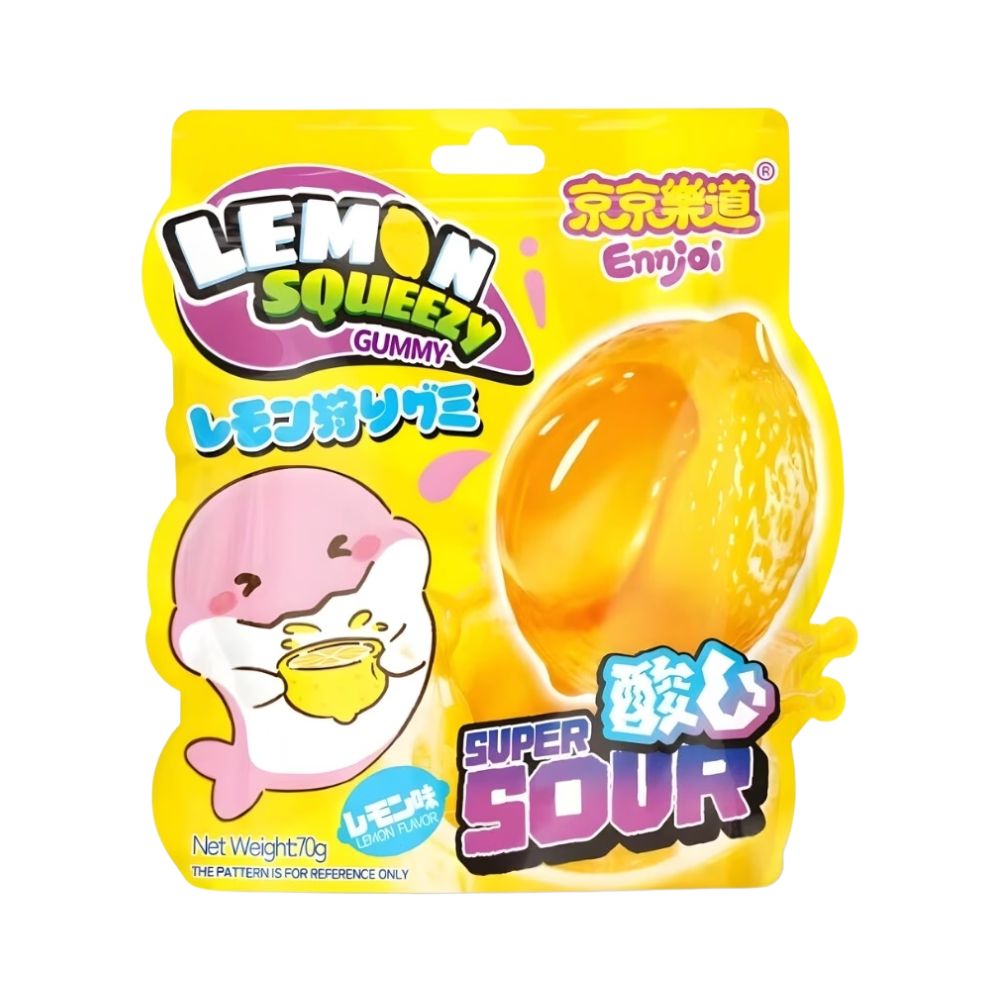 Ennjoi Lemon Squeezy Gummy, caramelos de goma con sabor a limón de 70g 