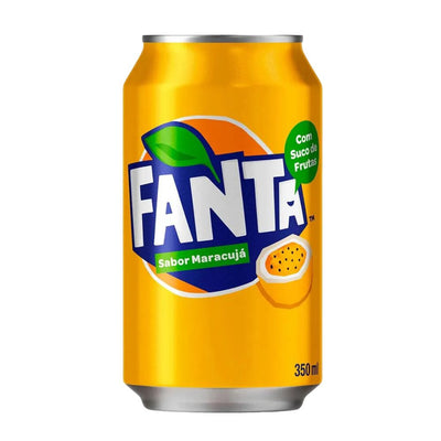 Confezione da 350ml, bevanda gassata al gusto di maracuja Fanta.