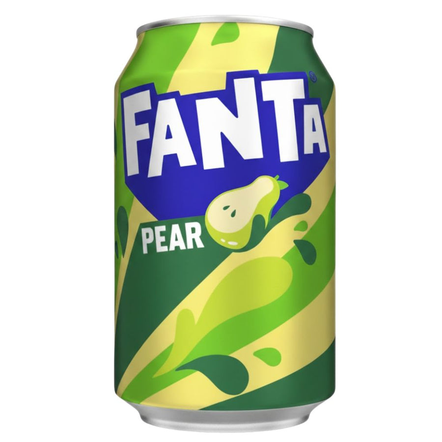 Fanta Pear, bevanda al gusto di pera da 330ml.