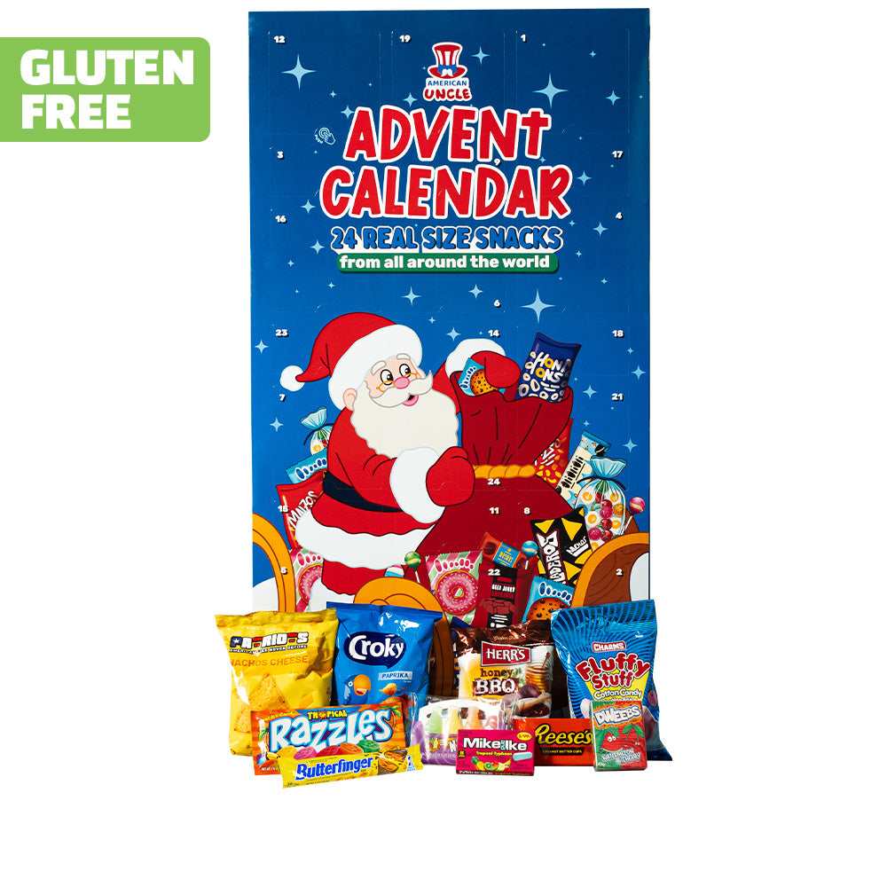 [GLUTEN FREE] Calendario de Adviento XXL, caja de 24 snack SIN GLUTENdulces y salados sorpresa a tamaño real 