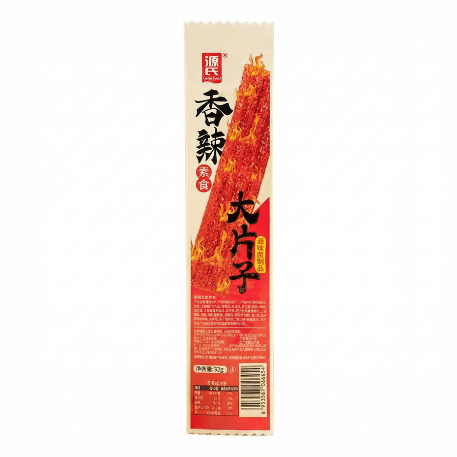 Genji Spicy Big Gluten Sheet Big La Tiao, snack a base di frumento piccante da 32g